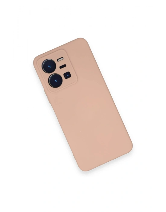 Newface Vivo Y35 Kılıf Nano içi Kadife Silikon - Pudra