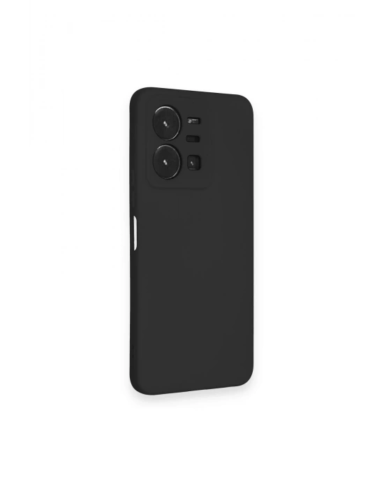 Newface Vivo Y35 Kılıf Nano içi Kadife Silikon - Siyah