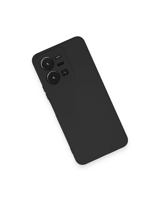 Newface Vivo Y35 Kılıf Nano içi Kadife Silikon - Siyah