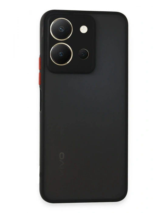 Newface Vivo Y36 Kılıf Montreal Silikon Kapak - Siyah