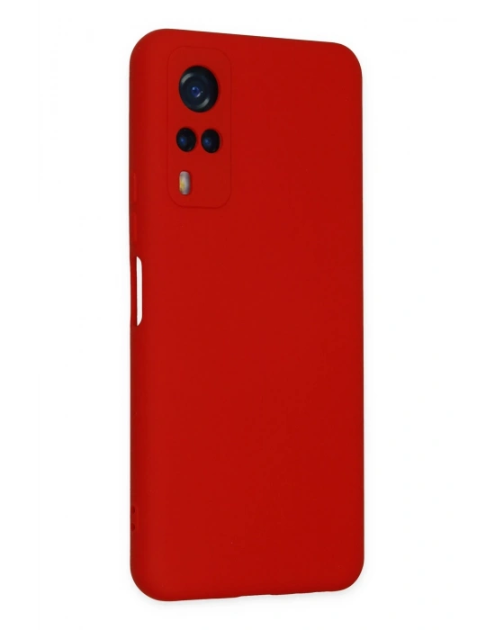 Newface Vivo Y53S Kılıf Nano içi Kadife Silikon - Kırmızı
