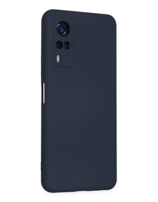 Newface Vivo Y53S Kılıf Nano içi Kadife Silikon - Lacivert