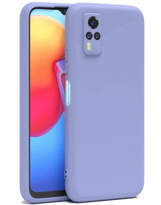 Newface Vivo Y53S Kılıf Nano içi Kadife Silikon - Lila