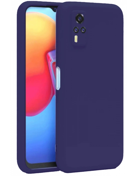 Newface Vivo Y53S Kılıf Nano içi Kadife Silikon - Mor