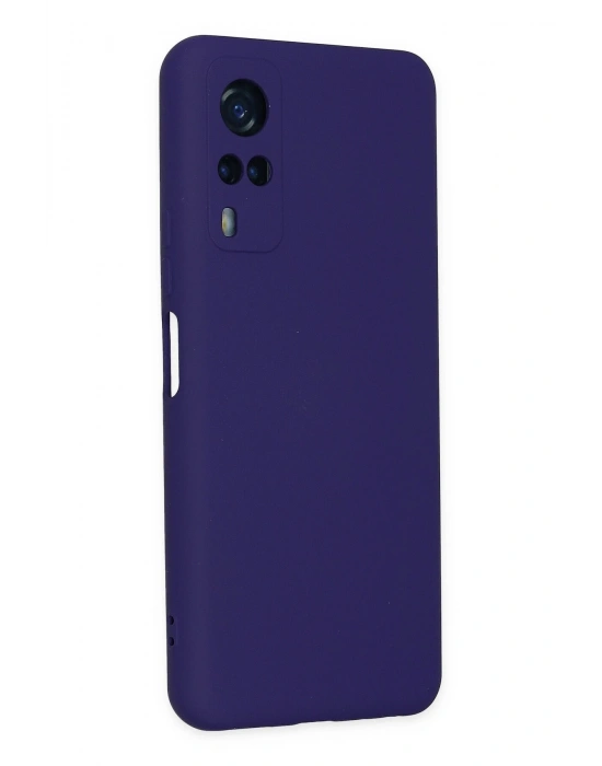 Newface Vivo Y53S Kılıf Nano içi Kadife Silikon - Mor