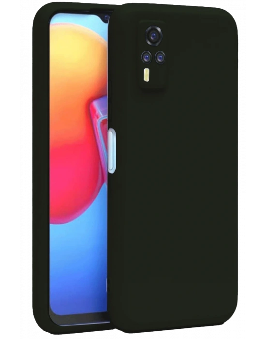 Newface Vivo Y53S Kılıf Nano içi Kadife Silikon - Siyah