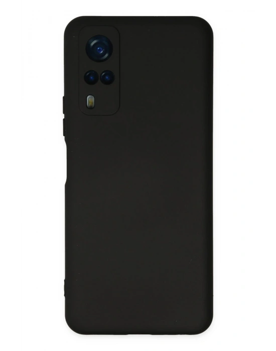 Newface Vivo Y53S Kılıf Nano içi Kadife Silikon - Siyah