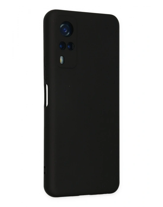 Newface Vivo Y53S Kılıf Nano içi Kadife Silikon - Siyah