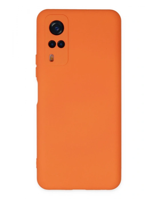 Newface Vivo Y53S Kılıf Nano içi Kadife Silikon - Turuncu