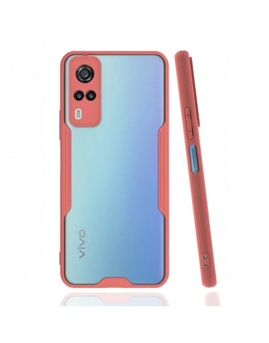 Newface Vivo Y53S Kılıf Platin Silikon - Pembe