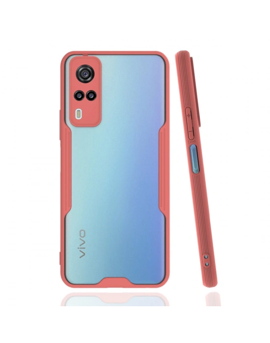 Newface Vivo Y53S Kılıf Platin Silikon - Pembe