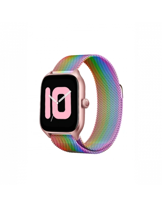 Newface Watch 20mm Metal Mıknatıslı Kordon - Gökkuşağı