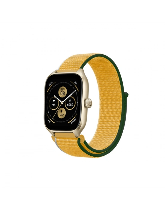 Newface Watch 22mm Hasırlı Cırtcırtlı Kordon - Sarı