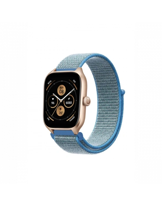 Newface Watch 22mm Hasırlı Cırtcırtlı Kordon - Turkuaz