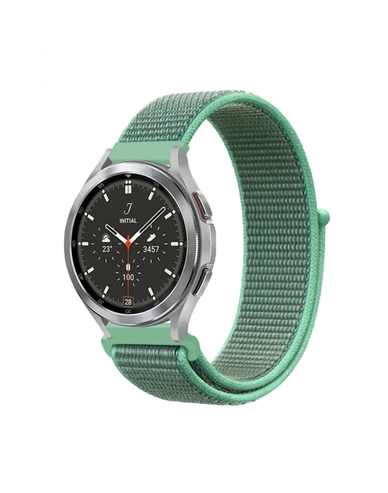 Newface Watch 22mm Hasırlı Cırtcırtlı Kordon - Turkuaz1