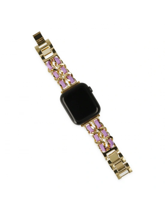 Newface Watch 22mm KR405 Metal Bakla Kordon - Lila