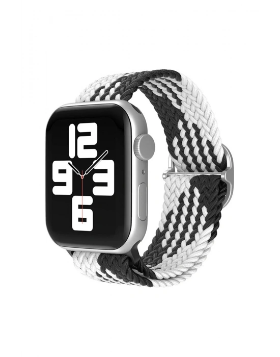 Newface Watch 22mm Star Kordon - Siyah-Beyaz
