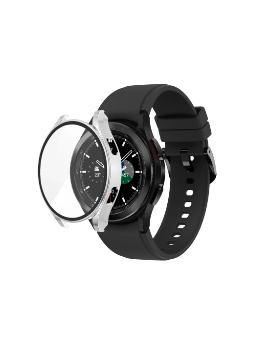 Newface Watch 5 44mm Wall Camlı Kasa Ekran Koruyucu - Gümüş