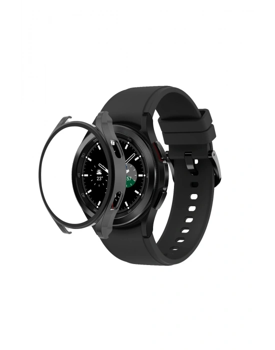 Newface Watch 5 Pro 45mm Wall Camlı Kasa Ekran Koruyucu - Siyah