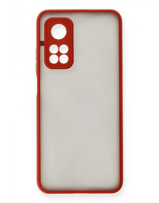 Newface Xiaomi Mi 10T Kılıf Montreal Silikon Kapak - Kırmızı