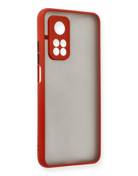 Newface Xiaomi Mi 10T Kılıf Montreal Silikon Kapak - Kırmızı