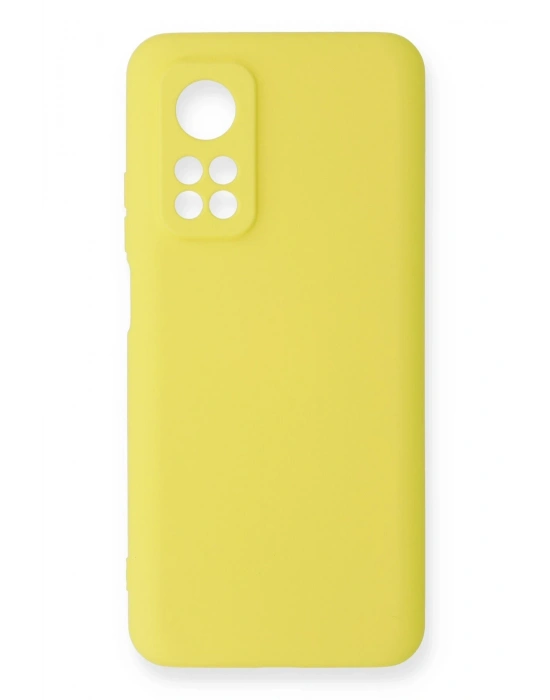 Newface Xiaomi Mi 10T Kılıf Nano içi Kadife Silikon - Sarı