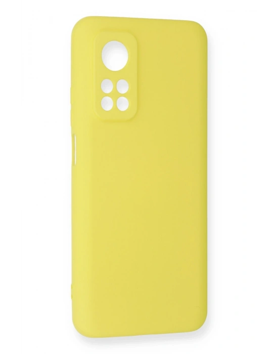 Newface Xiaomi Mi 10T Kılıf Nano içi Kadife Silikon - Sarı