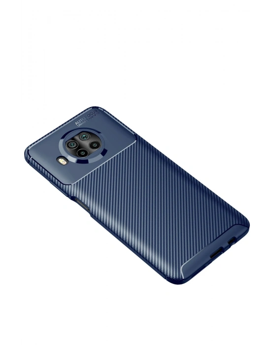 Newface Xiaomi Mi 10T Lite Kılıf Auto Focus Karbon Kapak - Lacivert