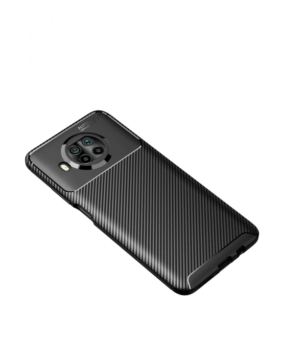 Newface Xiaomi Mi 10T Lite Kılıf Auto Focus Karbon Kapak - Siyah