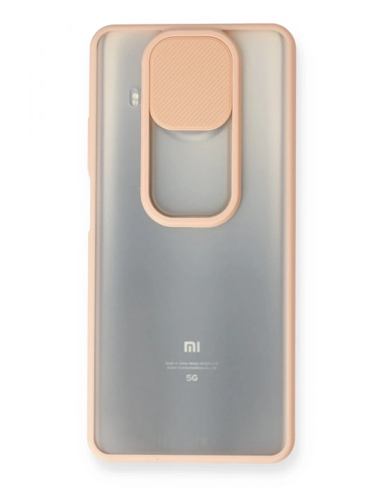 Newface Xiaomi Mi 10T Lite Kılıf Palm Buzlu Kamera Sürgülü Silikon - Pembe