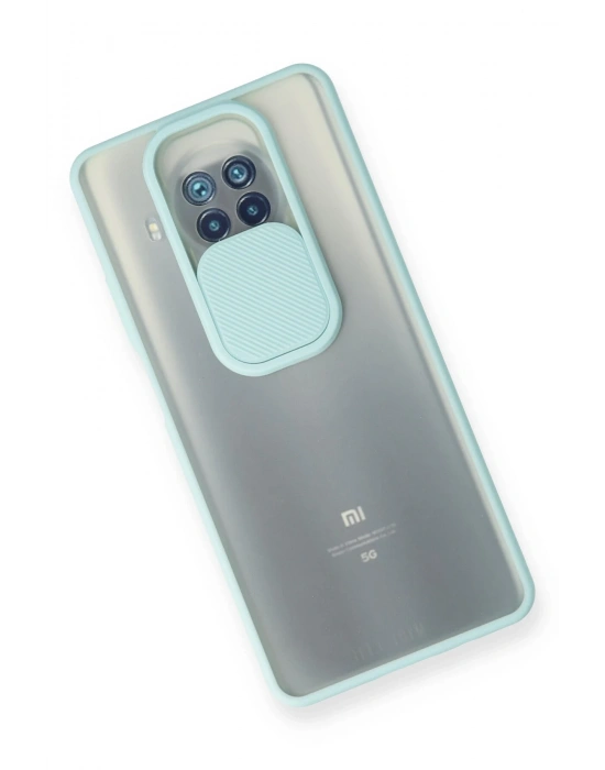 Newface Xiaomi Mi 10T Lite Kılıf Palm Buzlu Kamera Sürgülü Silikon - Turkuaz