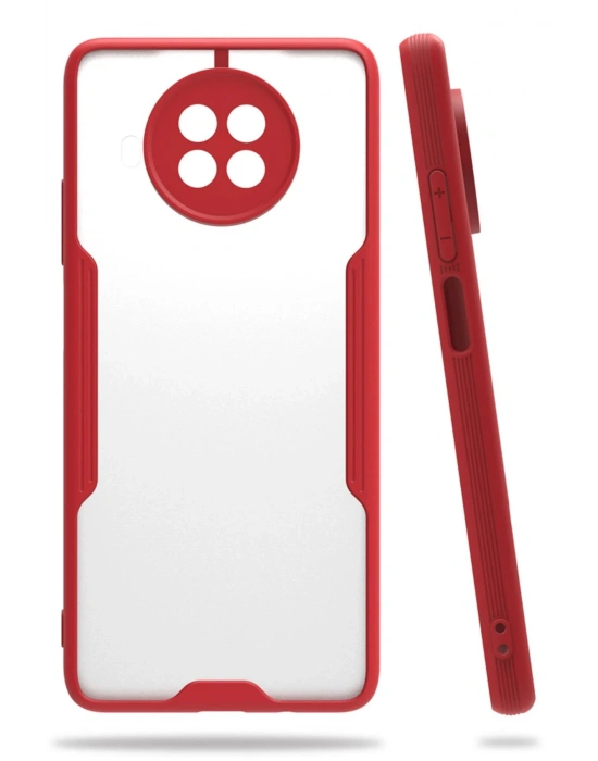 Newface Xiaomi Mi 10T Lite Kılıf Platin Silikon - Kırmızı