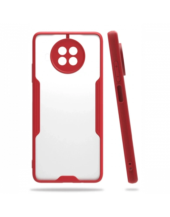 Newface Xiaomi Mi 10T Lite Kılıf Platin Silikon - Kırmızı