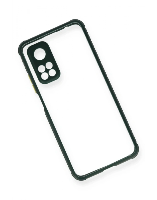 Newface Xiaomi Mi 10T Pro Kılıf Miami Şeffaf Silikon - Koyu Yeşil