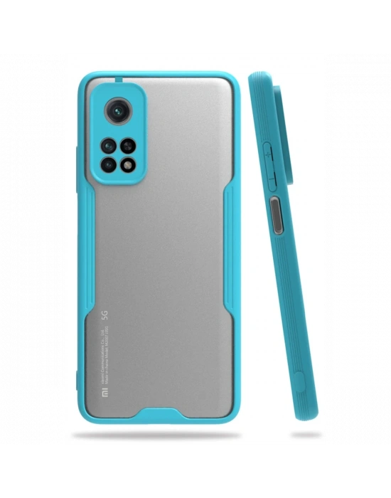 Newface Xiaomi Mi 10T Pro Kılıf Platin Silikon - Mavi