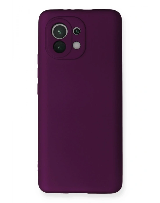Newface Xiaomi Mi 11 Kılıf First Silikon - Mürdüm