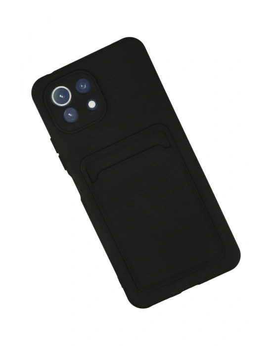Newface Xiaomi Mi 11 Kılıf Kelvin Kartvizitli Silikon - Siyah