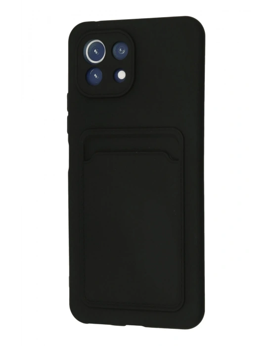 Newface Xiaomi Mi 11 Kılıf Kelvin Kartvizitli Silikon - Siyah