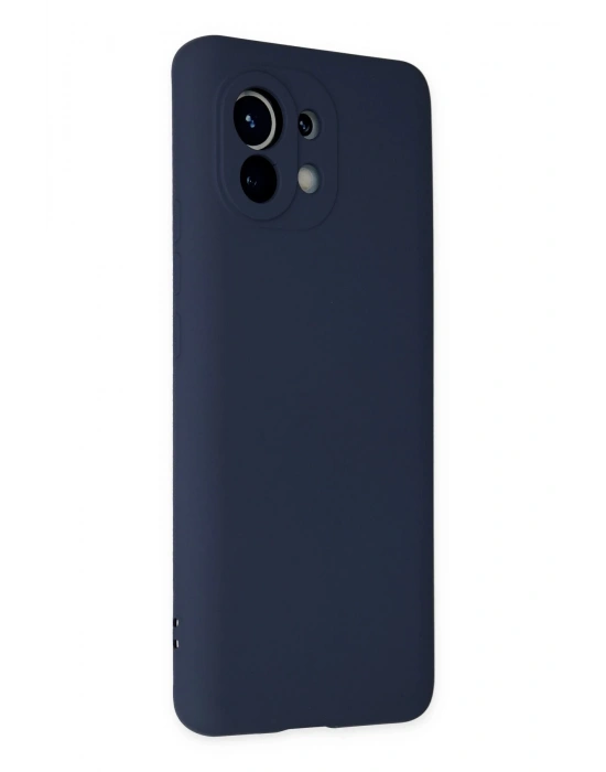 Newface Xiaomi Mi 11 Kılıf Nano içi Kadife Silikon - Lacivert