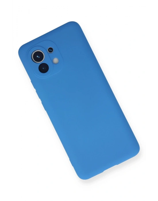 Newface Xiaomi Mi 11 Kılıf Nano içi Kadife Silikon - Mavi