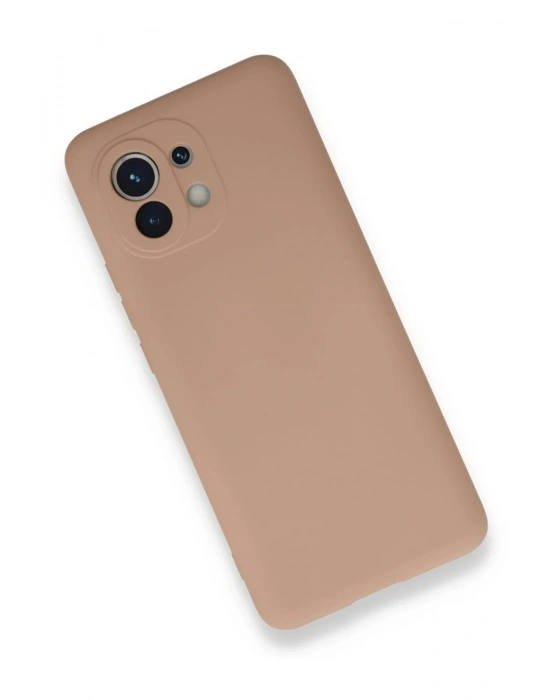 Newface Xiaomi Mi 11 Kılıf Nano içi Kadife Silikon - Pudra