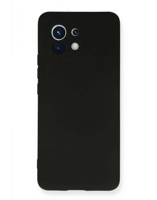 Newface Xiaomi Mi 11 Kılıf Nano içi Kadife Silikon - Siyah