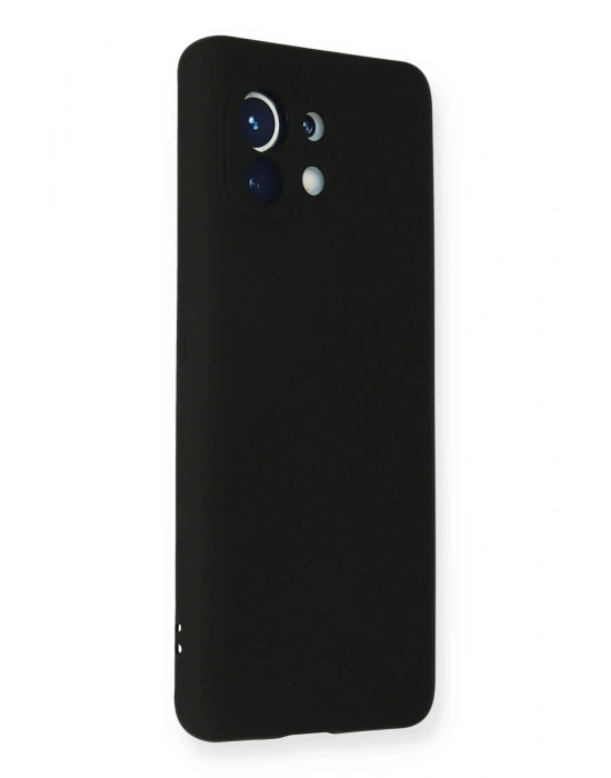Newface Xiaomi Mi 11 Kılıf Nano içi Kadife Silikon - Siyah