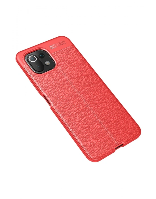 Newface Xiaomi Mİ 11 Lite Kılıf Auto Focus Kapak - Kırmızı