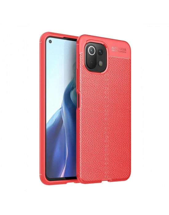 Newface Xiaomi Mİ 11 Lite Kılıf Auto Focus Kapak - Kırmızı