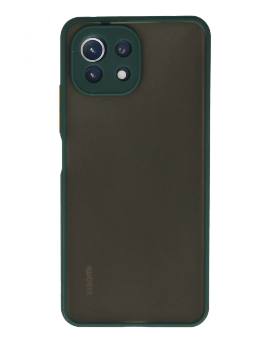 Newface Xiaomi Mİ 11 Lite Kılıf Montreal Silikon Kapak - Yeşil