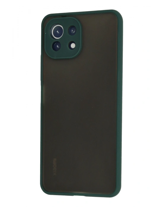 Newface Xiaomi Mİ 11 Lite Kılıf Montreal Silikon Kapak - Yeşil