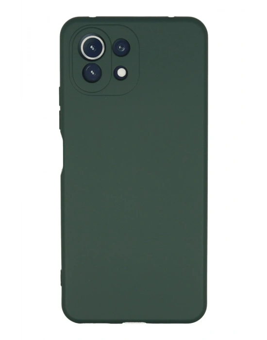 Newface Xiaomi Mİ 11 Lite Kılıf Nano içi Kadife Silikon - Koyu Yeşil