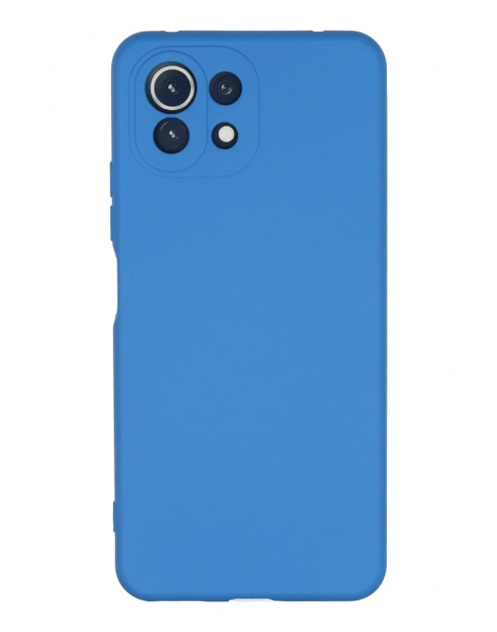 Newface Xiaomi Mİ 11 Lite Kılıf Nano içi Kadife Silikon - Mavi