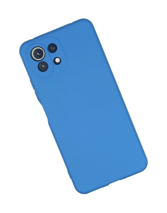 Newface Xiaomi Mİ 11 Lite Kılıf Nano içi Kadife Silikon - Mavi